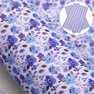 Violets Blue & Purple Faux Leather Sheet