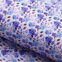 Violets Blue & Purple Faux Leather Sheet
