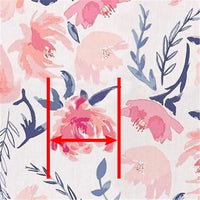 Floral Pink & Navy Watercolour Faux Leather Sheet
