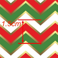 Christmas Chevron with Gold Faux Leather Sheet