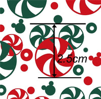 Christmas Circle Swirls Faux Leather Sheet
