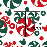 Christmas Circle Swirls Faux Leather Sheet