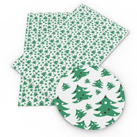 Christmas Tree Green Faux Leather Sheet
