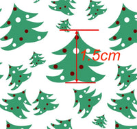 Christmas Tree Green Faux Leather Sheet
