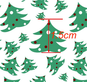 Christmas Tree Green Faux Leather Sheet