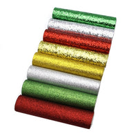 Christmas Glitter Faux Leather Full Sheet Pack of 8
