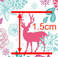 Christmas Reindeer Teal & Pink Faux Leather Sheet
