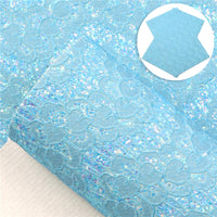 Lace Chunky Glitter Faux Leather Sheet
