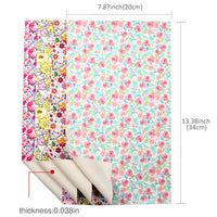 Floral Mixed #2 Faux Leather Full Sheet Pack of 9
