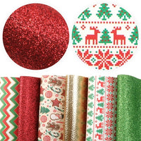 Christmas Designs #4 Faux Leather Full Sheet Pack of 6
