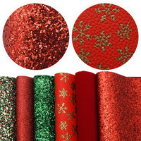 Christmas Designs #2 Faux Leather Full Sheet Pack of 6
