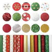 Christmas Design #7 A5 Sheet Faux Leather Pack of 15
