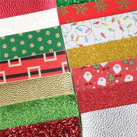 Christmas Design #7 A5 Sheet Faux Leather Pack of 15
