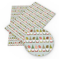 Christmas Gnomes Faux Leather Sheet
