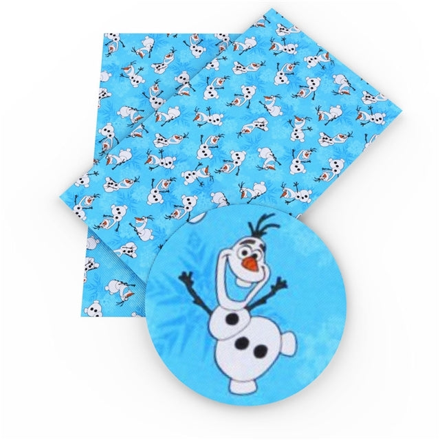 Olaf on Blue Faux Leather Sheet