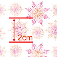 Snowflakes Gold & Pink Faux Leather Sheet