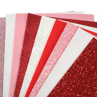 Strawberries & Cream Mixed Faux Leather Full Sheet Pack of 9