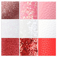 Strawberries & Cream Mixed Faux Leather Full Sheet Pack of 9
