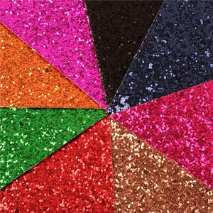 Chunky Glitter Bright A5 Sheet Faux Leather Pack of 8