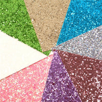 Chunky Glitter Pastel A5 Sheet Faux Leather Pack of 8