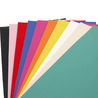 Solid Litchi Mixed Faux Leather Full Sheet Pack of 10