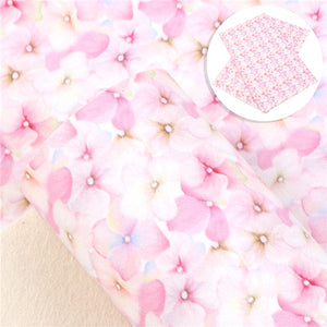 Floral Hydrangea Pastel Leather Sheet