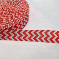 Chevron Red 7/8" Ribbon