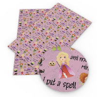 Hocus Pocus "I Put A Spell On You" Faux Leather Sheet