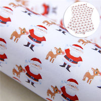 Christmas Santa & Little Rudolph Faux Leather Sheet
