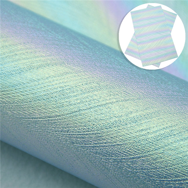 Iridescent Pearl Textured Faux Leather Sheet