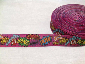 Zap Pow Pink 1" Ribbon