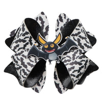 Pre Cut Halloween Bat Faux Leather Bows