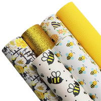 Bee Faux Leather Sheet Pack of 6
