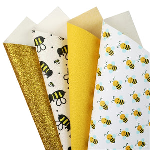 Bee Faux Leather Sheet Pack of 6