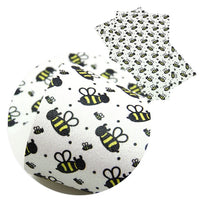 Bees Glitter Faux Leather Sheet