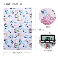 Dog on Lavender with Pink Fine Glitter Double Sided Faux Leather Sheet
