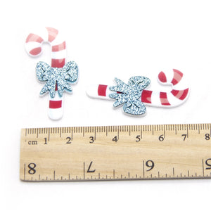 #8 Christmas Candy Cane Glitter Planar