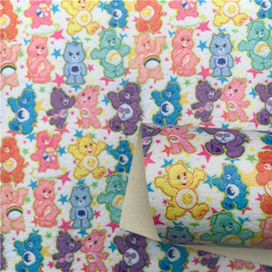 Care Bears on White Faux Leather ROLL