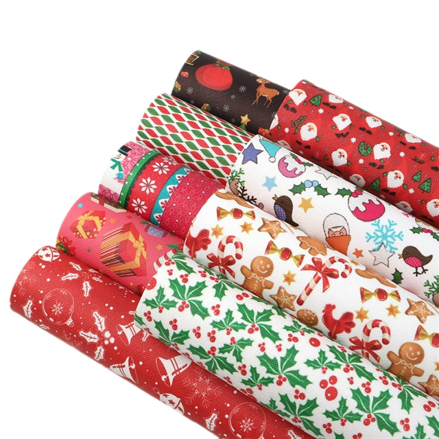 Christmas Designs #5 Faux Leather Full Sheet Pack of 9