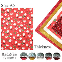 Christmas Design #7 A5 Sheet Faux Leather Pack of 15
