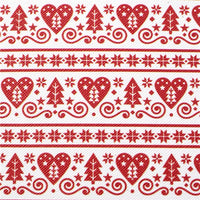 Christmas Heart Pattern with Red Chunky Double Sided Faux Leather Sheet
