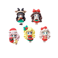 Christmas Girls Resins Pack of 5
