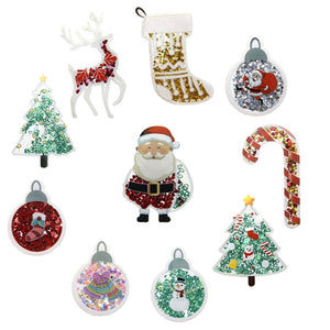 Assorted Christmas Acrylic Shaker Pack of 10