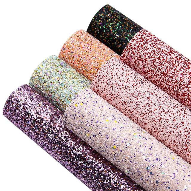 Pretty Chunky Glitter A5 Faux Leather Sheet Pack of 7