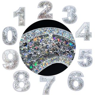 Numbers Sequin Acrylic Shakers