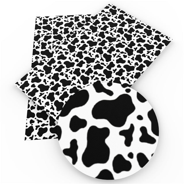 Cow Print Faux Leather Sheet