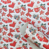 Christmas Decorations Faux Leather Sheet