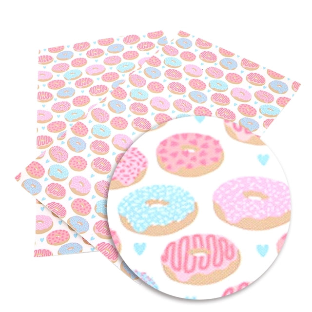 Donuts Faux Leather Sheet