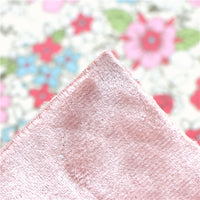 Floral with Dusty Pink Velvet Double Sided Sheet