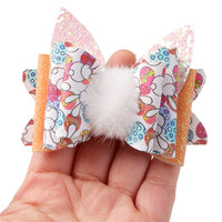 Pre Cut Easter Eggs & Bunny Tail Faux Leather Bow
